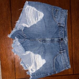 Charlotte Russe Distressed Blue Jean Shorts